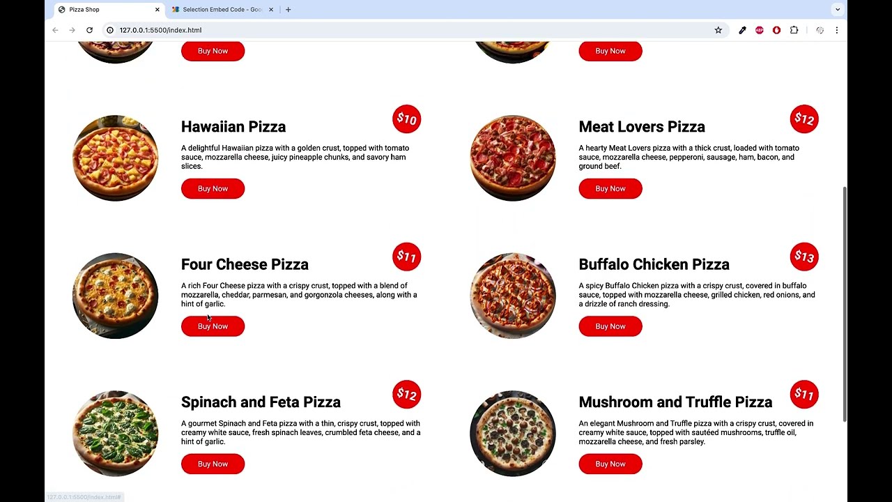 Build a Stunning Pizza Shop Menu with HTML & CSS - Full Tutorial