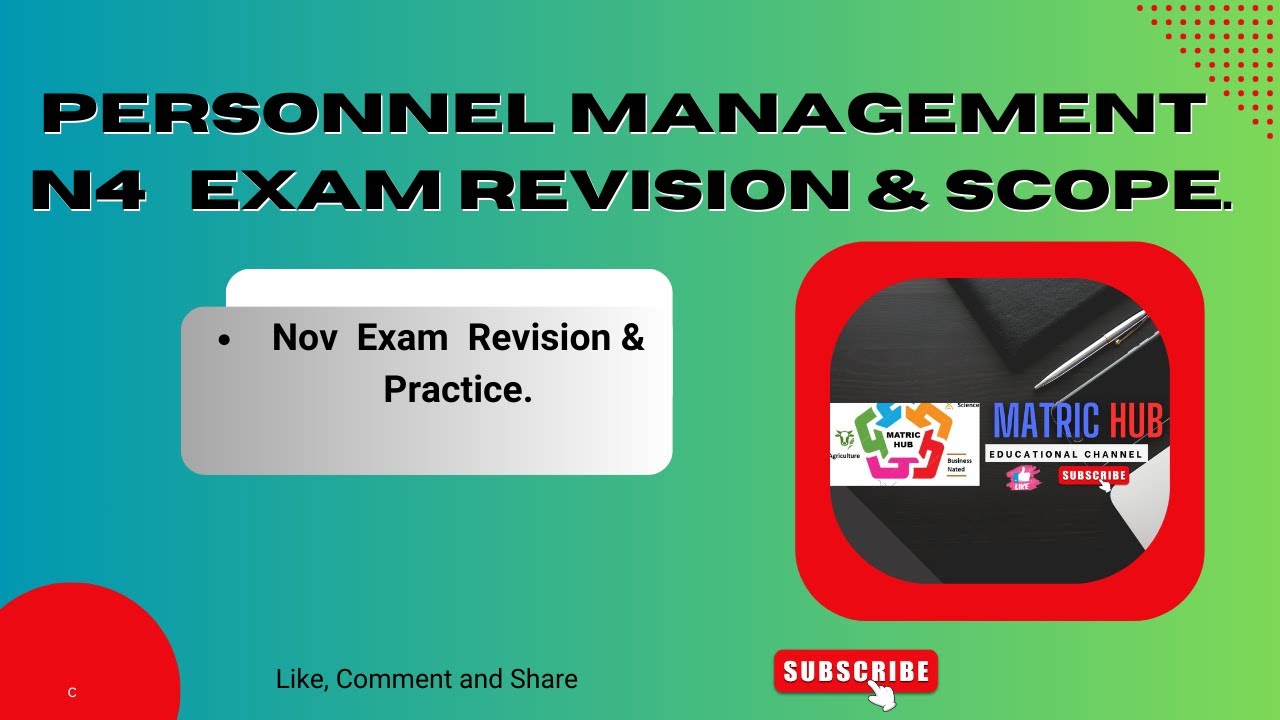 Personnel Management N4 Past Paper Revision.