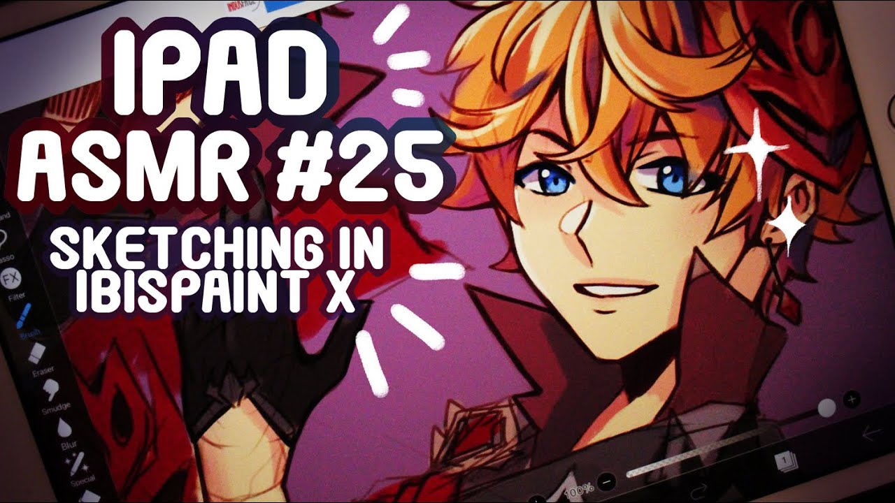 IPAD ASMR # 25 | Sketching in IBISPAINT X|