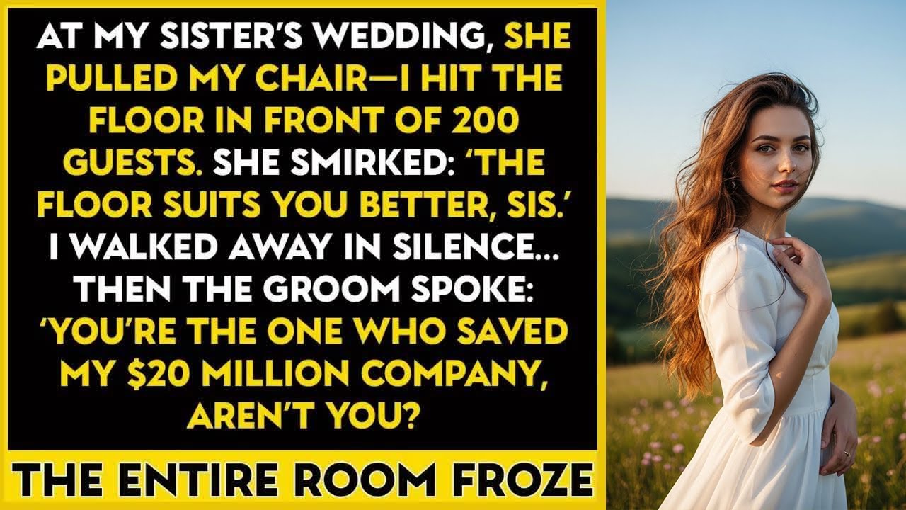 At my sister’s wedding, she pulled my chair in front of 200 guests—then the groom froze the room