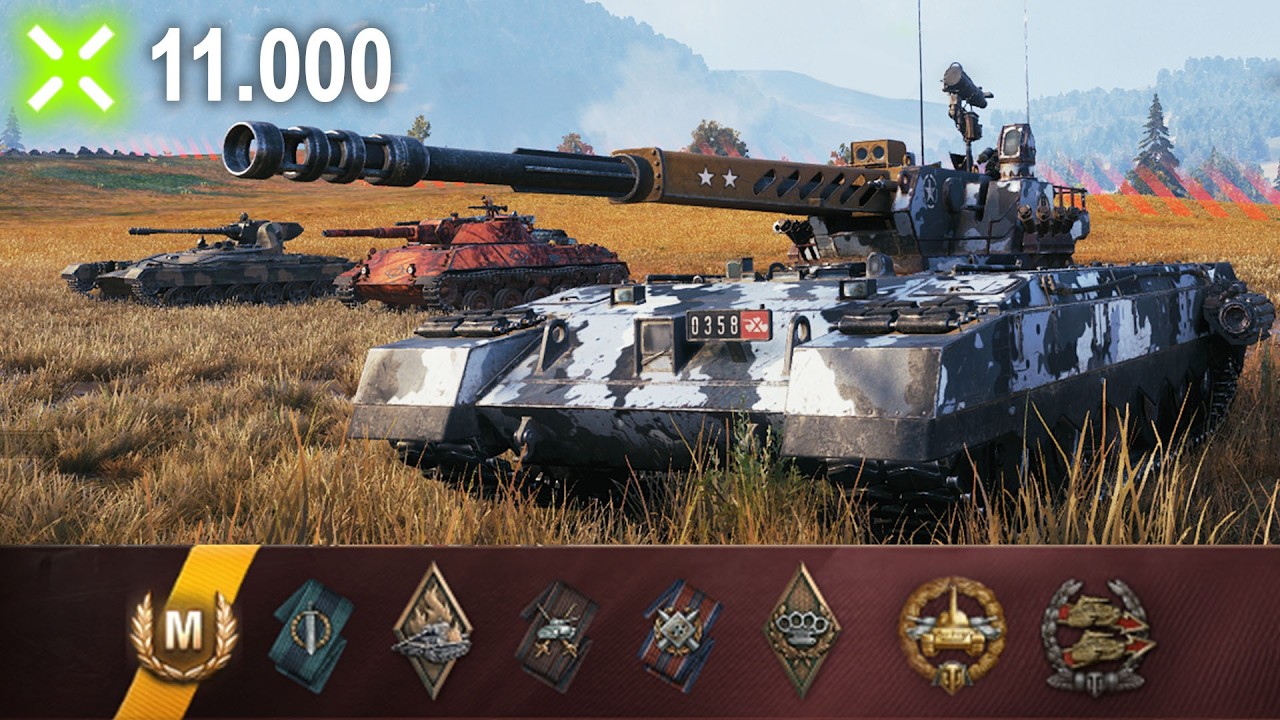 Ares 90 C - 11.000 Damage Securing the Win - World of Tanks!
