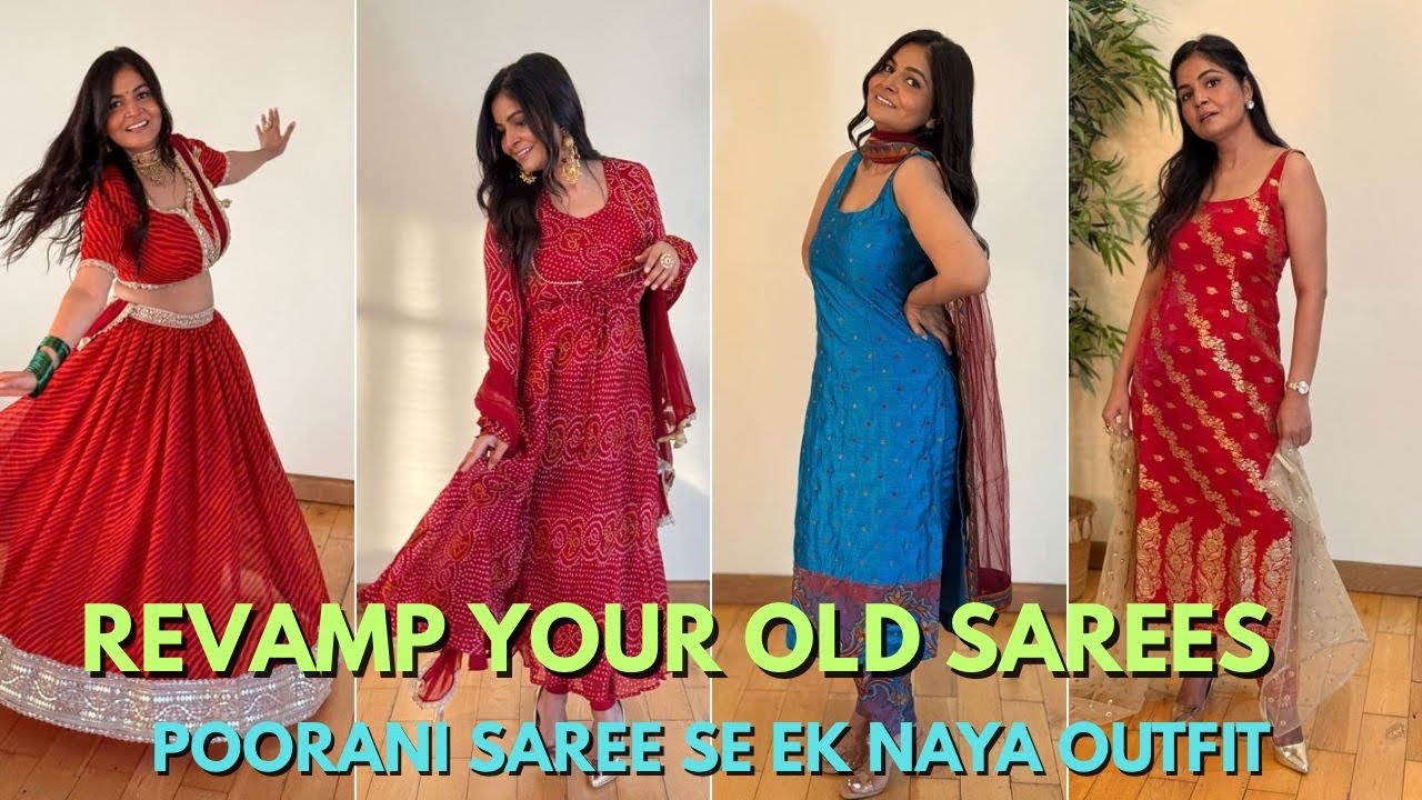 Give your old saree a NEW VERSION 🥻 | Reuse your old saree | Sustainable Fashion