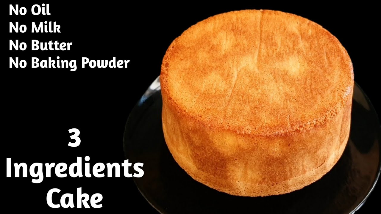 3 Ingredients Cake Recipe (Oil Free No Milk) | Super Soft Sponge Cake @MySunshinesz