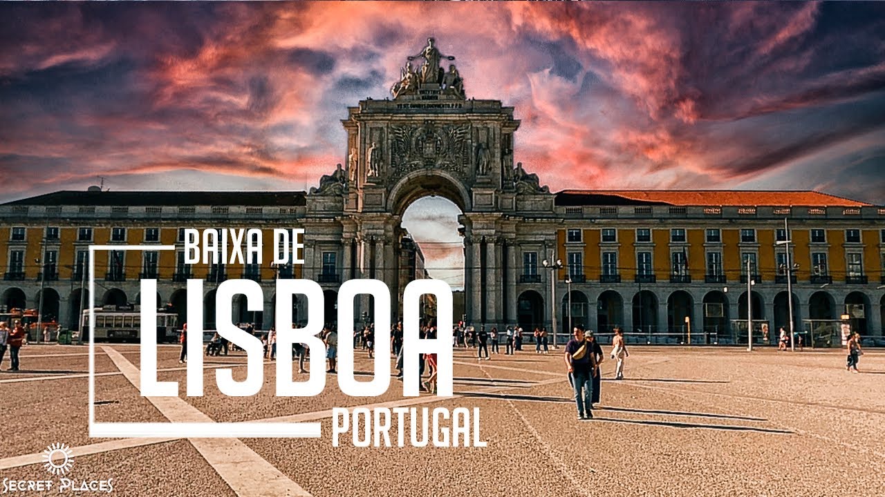 Discovering Baixa de lisboa the Historic Heart of lisbon, one of the most famous location. 4k HD