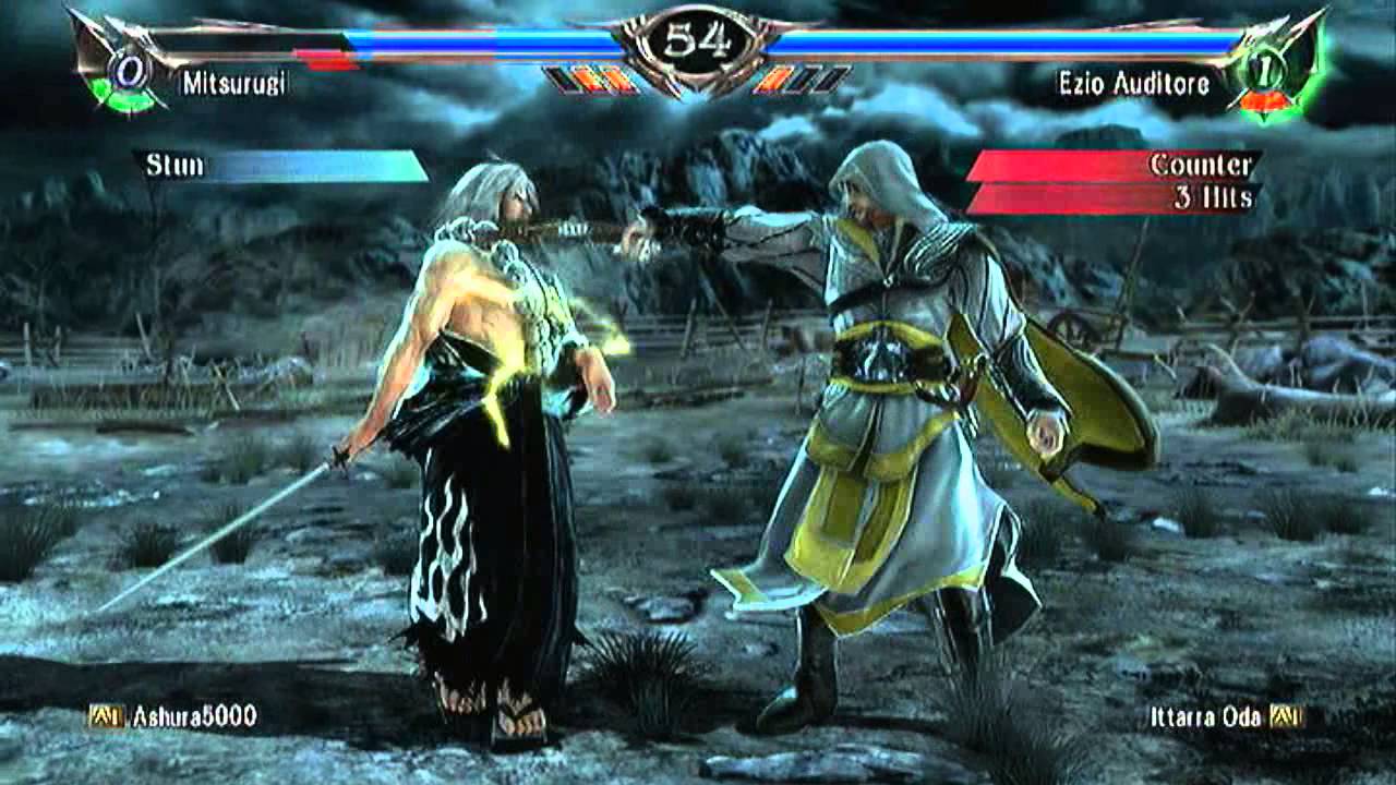 Soulcalibur V Ittarra Oda (Ezio) Vs. Ashura5000 (Mitsurugi)