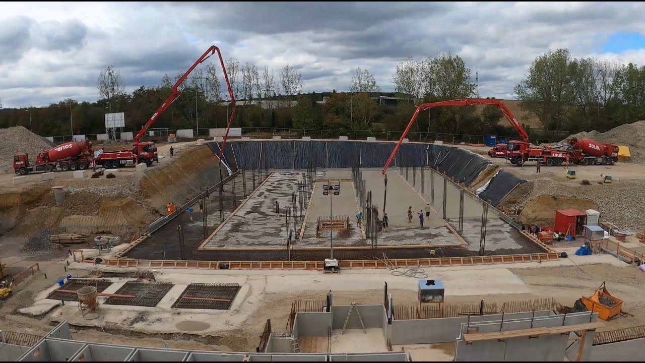 SOLID S.A. betoniert 850m³ in 4 Minuten