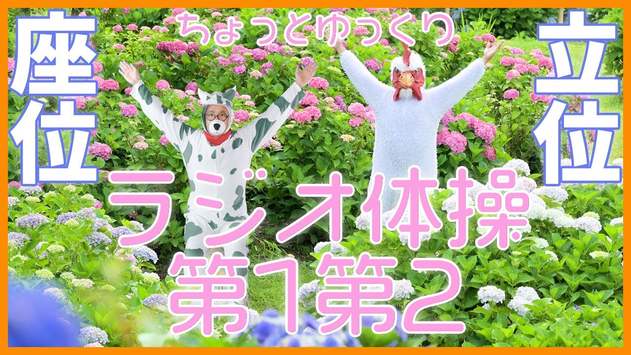 【ちょっとゆっくりラジオ体操第一第二】座位＋立位😄　笑顔で楽しく元気よく！