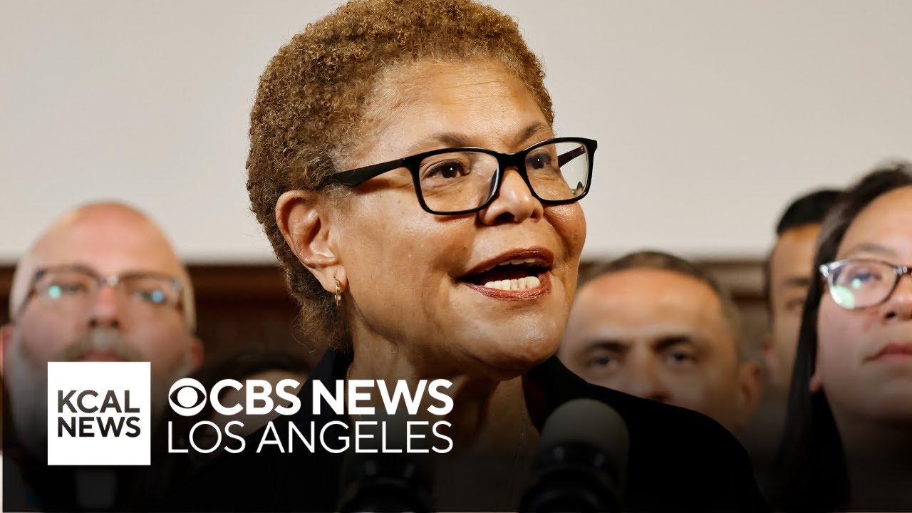 Mayor Karen Bass speaks on "No Kings Day" protests