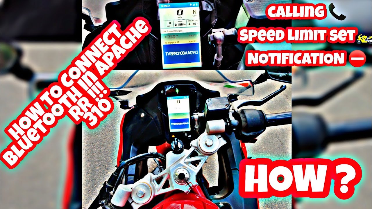How to connect BLUETOOTH in APACHE RR 310 !!!!! calling, notification and speed limits