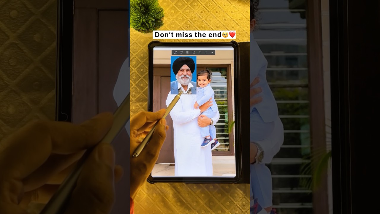 Best surprise gift for husband 🥺❤️ | Digital Merge | Family Photo Merge #shorts #merge #digitalart