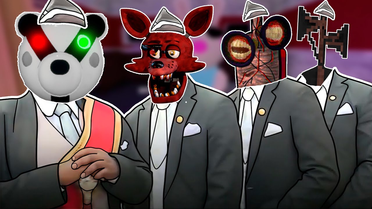 Coffin Dance Meme Cover 14 - FNAF, Piggy Roblox, Siren Head