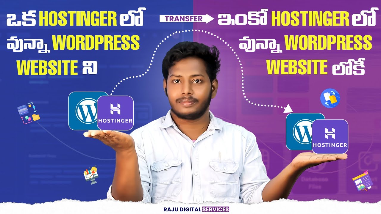 How to Transfer a WordPress Website from One Hostinger Account to Another Hostinger Backup in Telugu