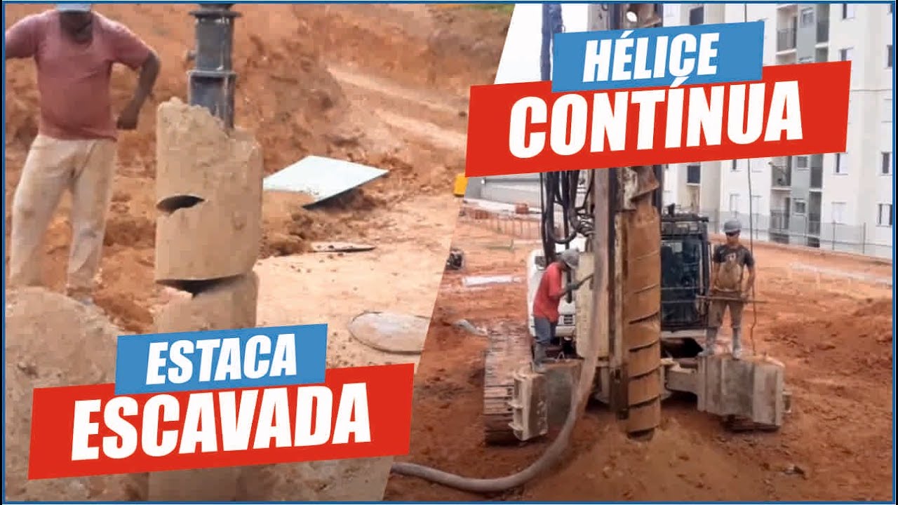 Veja como é a EXECUÇÃO DE ESTACAS ESCAVADAS e HÉLICE CONTÍNUA.