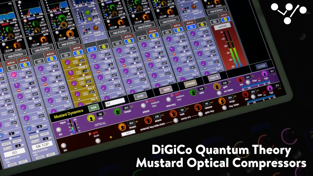 DiGiCo Quantum Theory - Mustard Optical Compressors