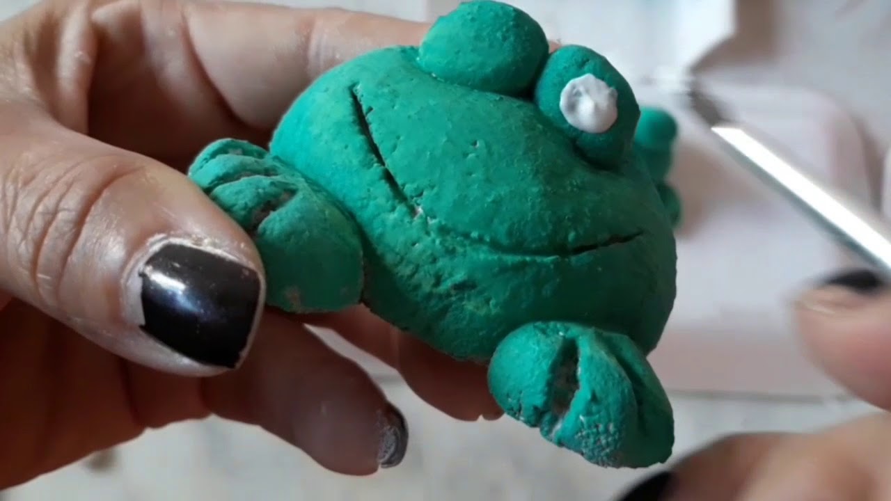 Sapinho decorativo de cimento/ sapo bolinha/ ciment frog