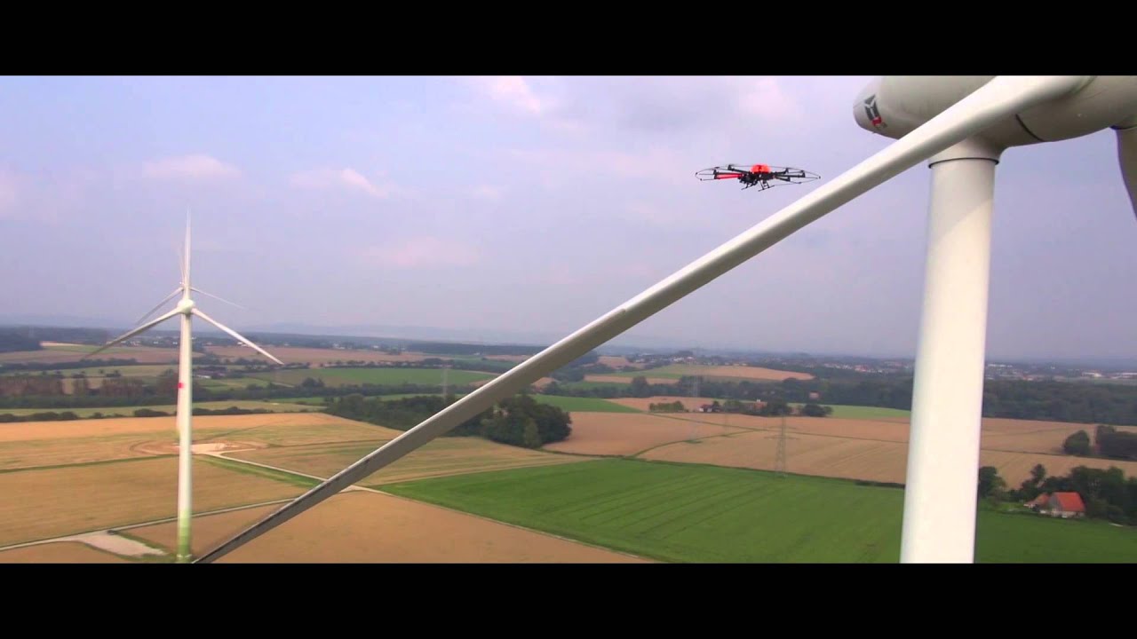 Drones for blade inspection of wind generators