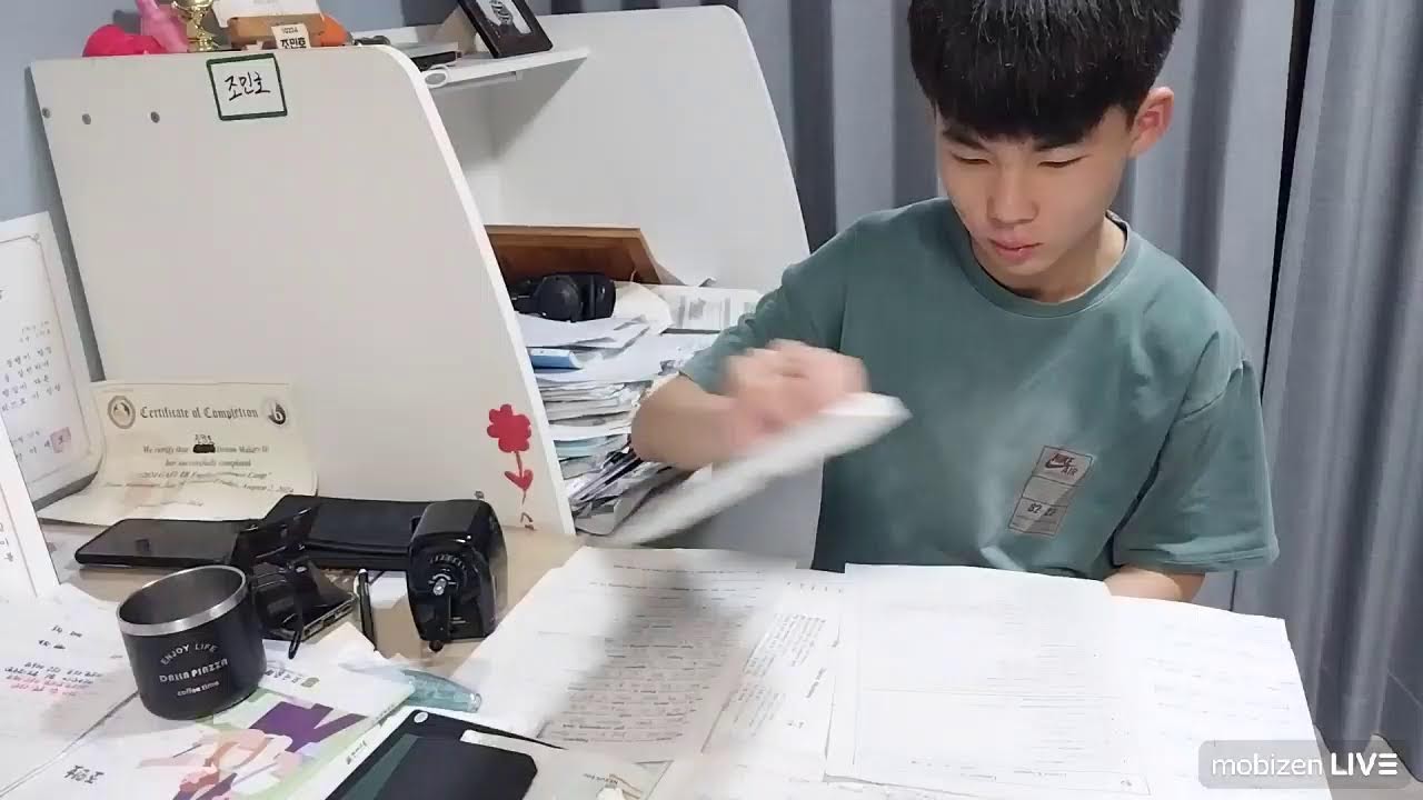 [실시간](스터디웟미) 중학교 2학년 조민호랑 함께 공부해요 study with me  [중간고사 D-4]