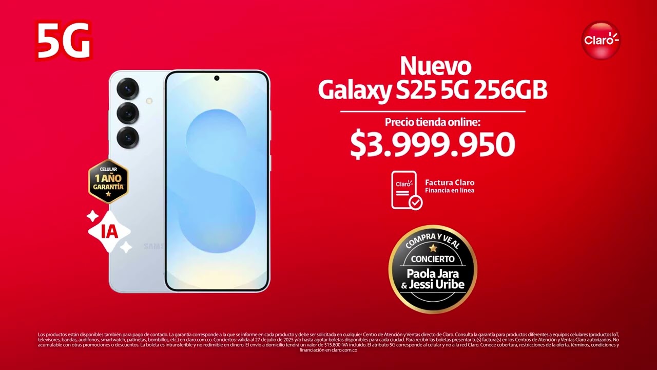 En Claro encuentra Galaxy S25 de 256 GB con IA✨ ¡Se le tiene!