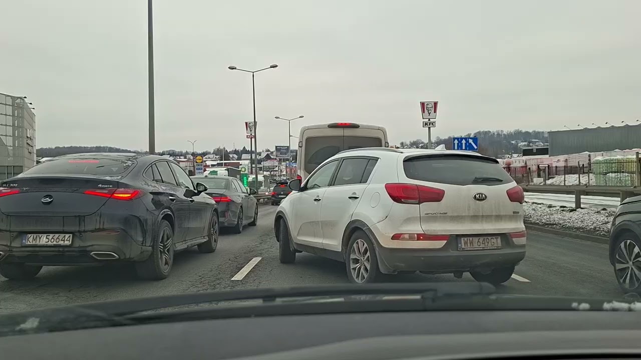  Trasa  z Krakowa w kierunku Myślenic woj.Małopolskie