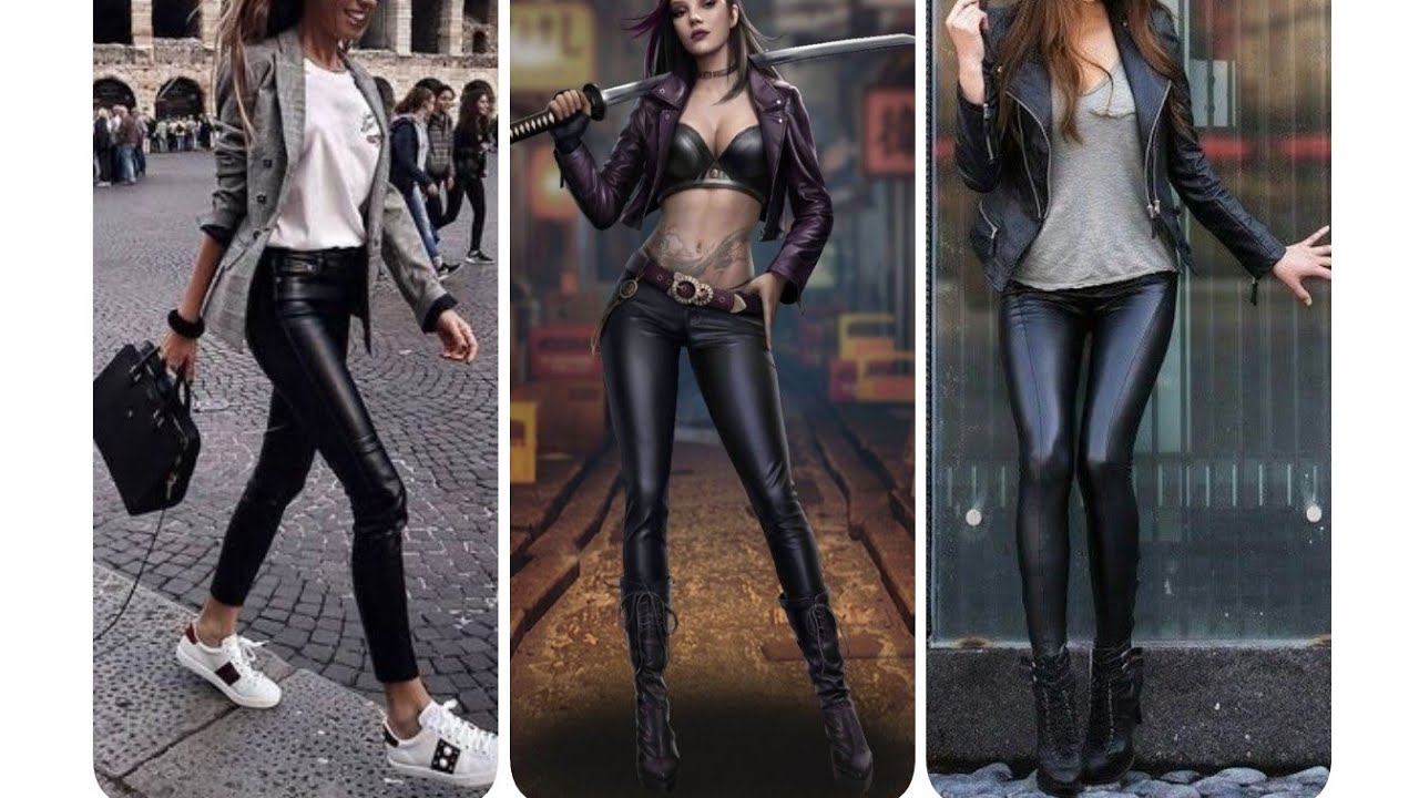 beautiful and stylish leather pants for women new trend #leather #2022 #2023