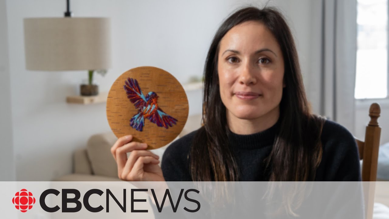 She makes art with porcupine quills and birch bark