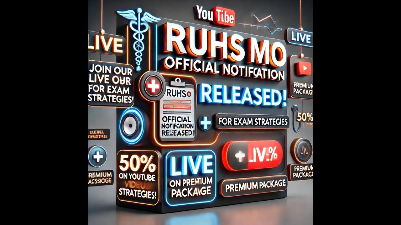 ### 🚨 RUHS MO Official Notification Released! Don&rsquo;t Miss Our LIVE YouTube Session for Final Prep Ti