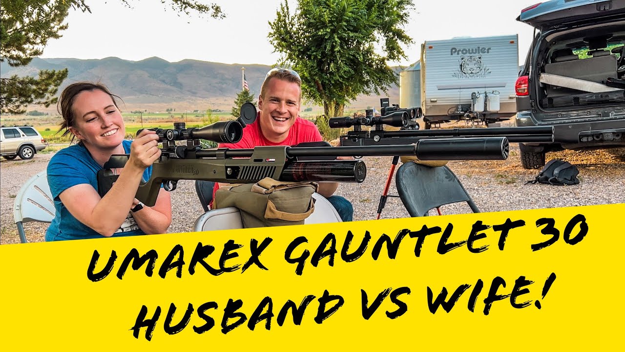 Umarex Gauntlet 30 HUAND VS WIFE CHALLENGE (что-то вроде) | Точность пневматического оружия 30 ка...