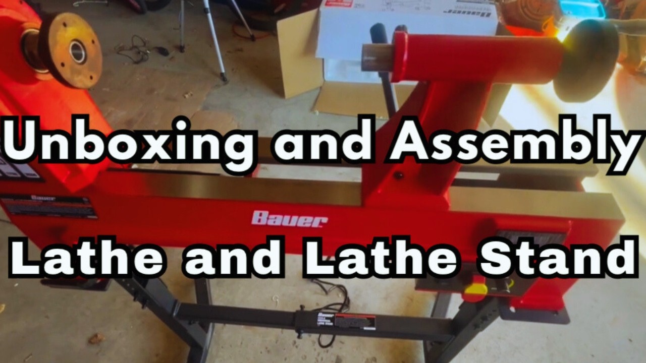 Unboxing the Bauer Wood Lathe and Stand || Harbor Freight Wood Lathe Assembly