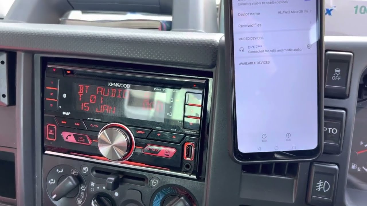 Сопряжение Bluetooth Kenwood DPX-7100DAB