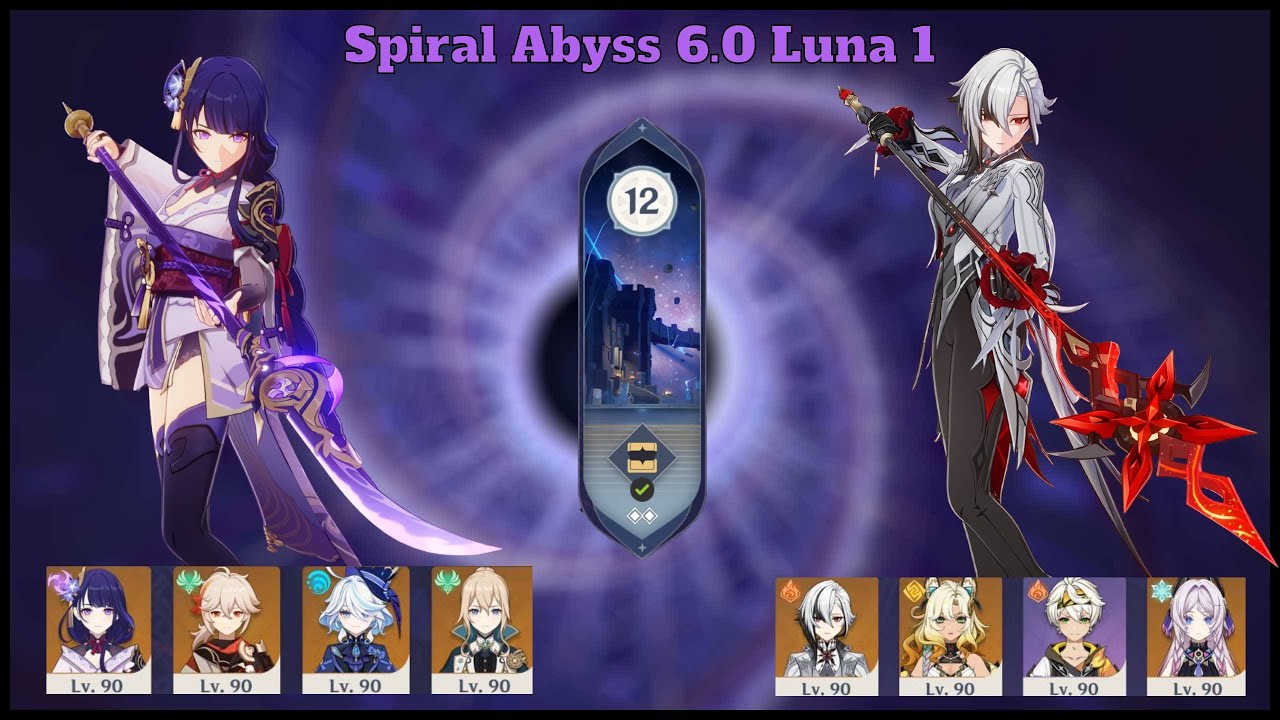 Spiral Abyss 6.0 | C0 Raiden Electro Charged & C1 Arlecchino Melt | Genshin Impact