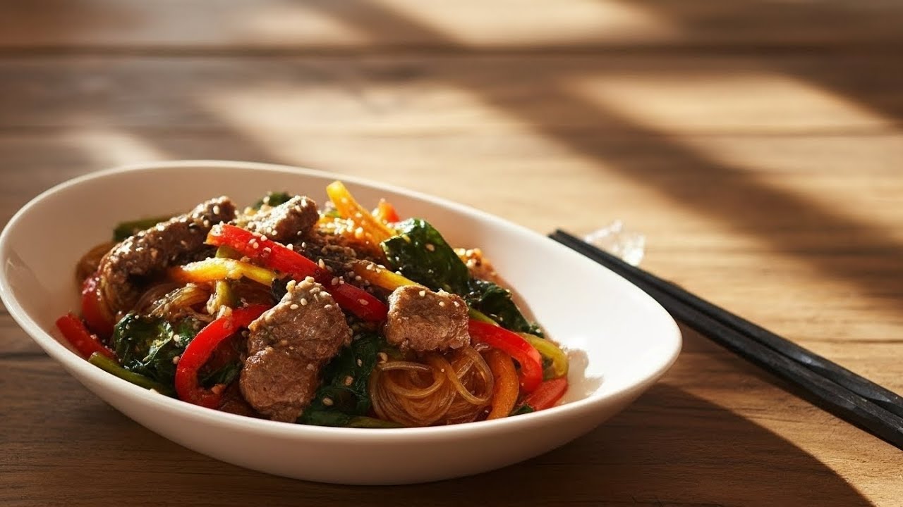 Spicy Stir-fried glass noodle (Japchae ) 요즘핫한 매운잡채 쉽게 만들어요. 