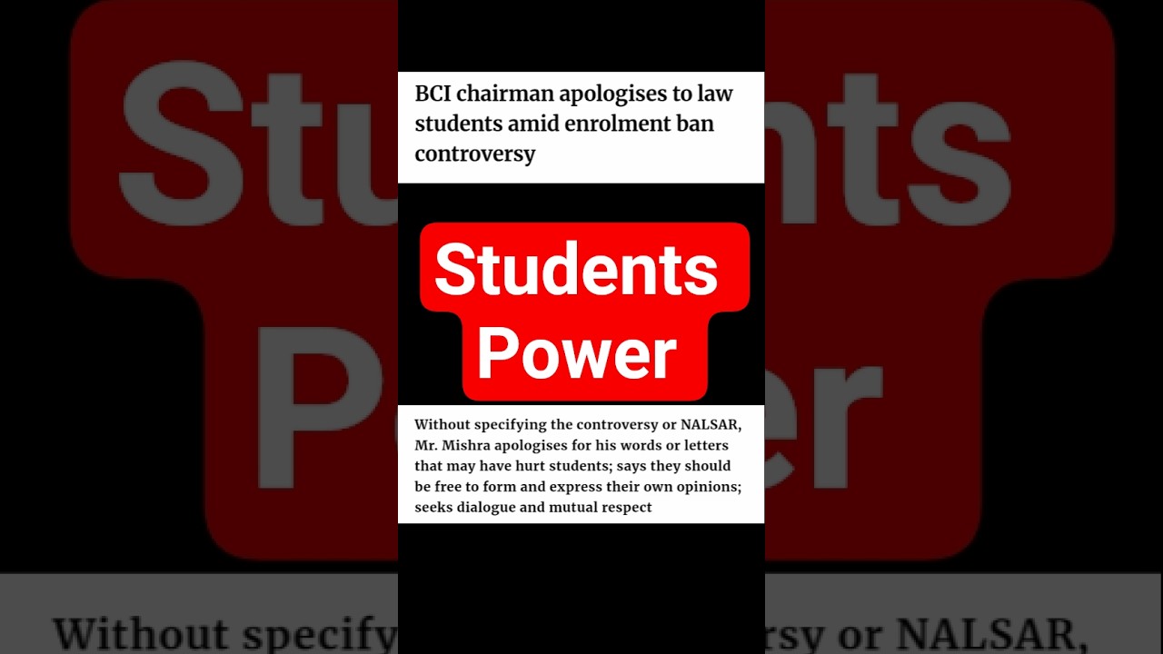 BCI Chairman ne Law Students se maangi maafi! ⚖️ #news