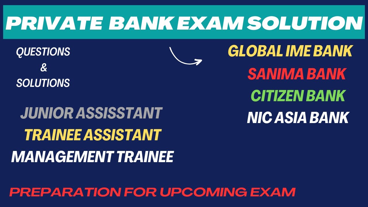 Private bank question & answer in Nepal || Private bank exam model question set6| private bank exam.