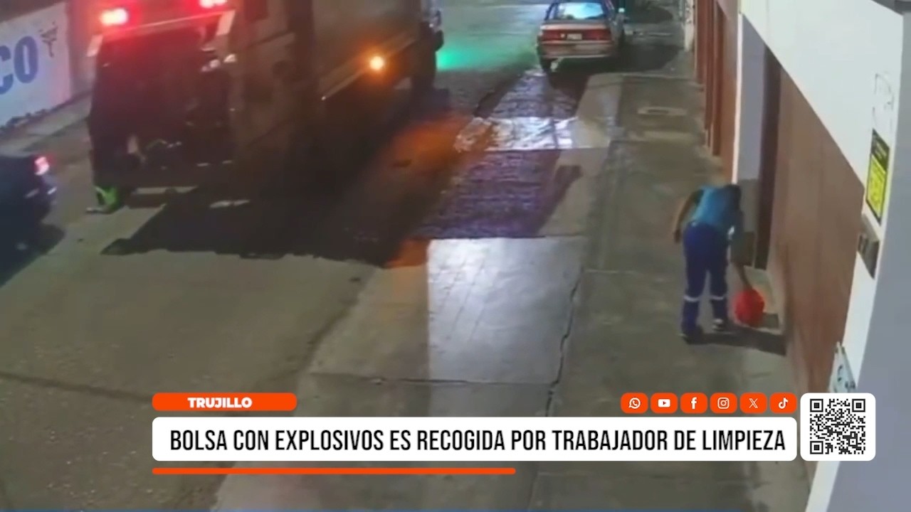 Trujillo: explosivos fueron recogidos por camión de limpieza