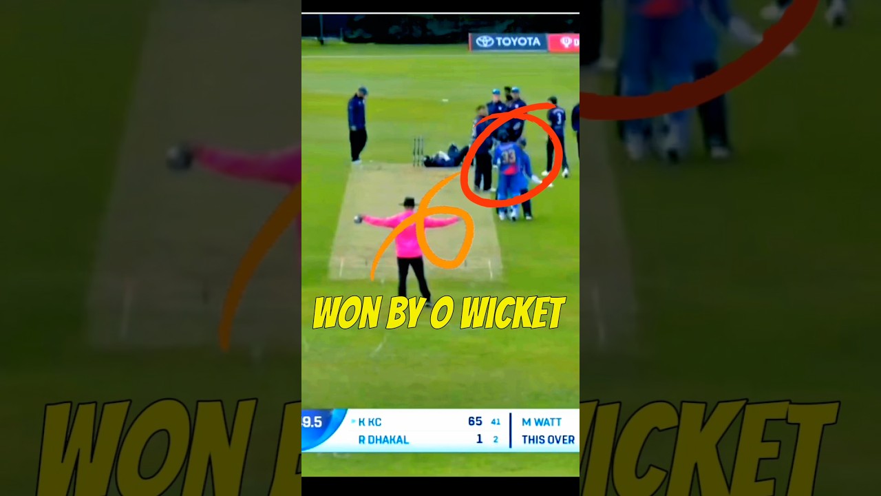 Nepal cricket team won by 0 wicket 😱#shorts