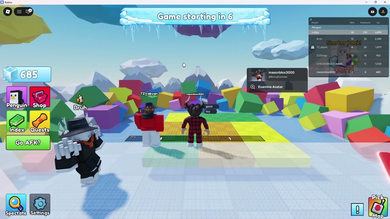 Playing knock out!