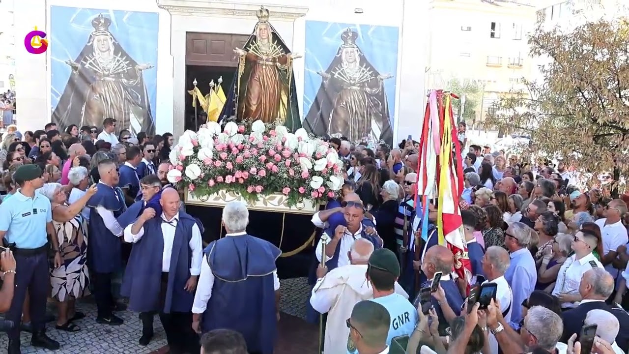 Procissão em Honra de N. Sra. das Dores de Monte Gordo 2024 - Saída da Igreja [GUADINFORMA]
