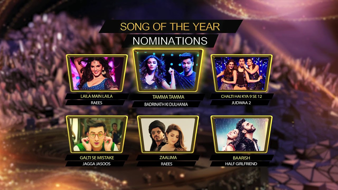 Zee Cine Awards 2018 Nominations - Song Of The Year