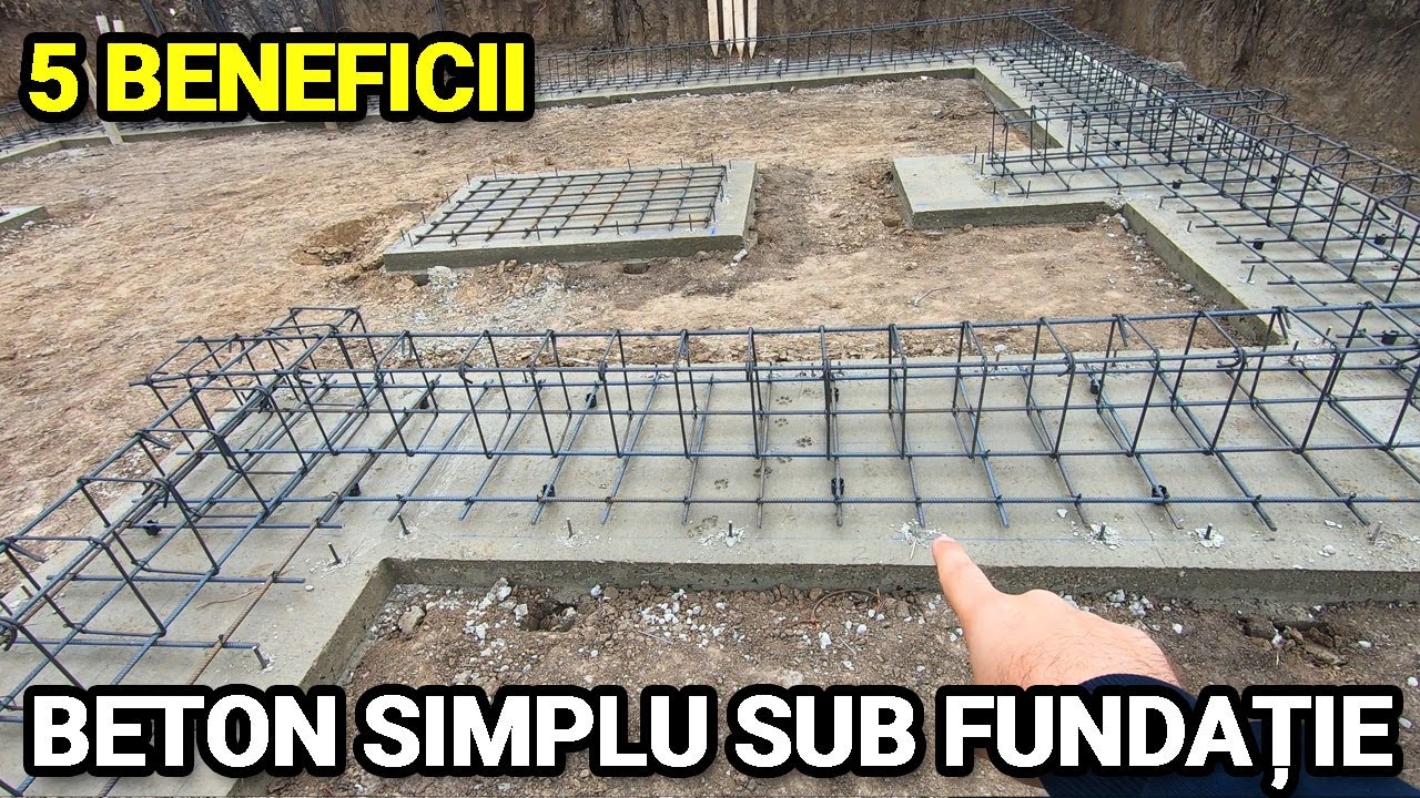 5 beneficii ale betonului de egalizare sub talpa fundatiei