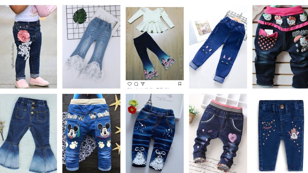 baby girl pants design||latest design of girls jeans