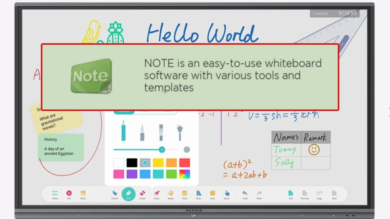 How to Use NOTE | Education Software | Smart White Board | Digital Smart Board | Interactive Board