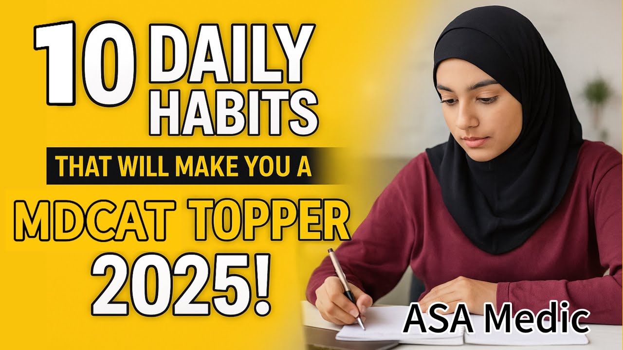 10 Daily Habits That Will Make You an MDCAT Topper in 2025 | MDCAT Study Routine & Strategy | ft.ASA