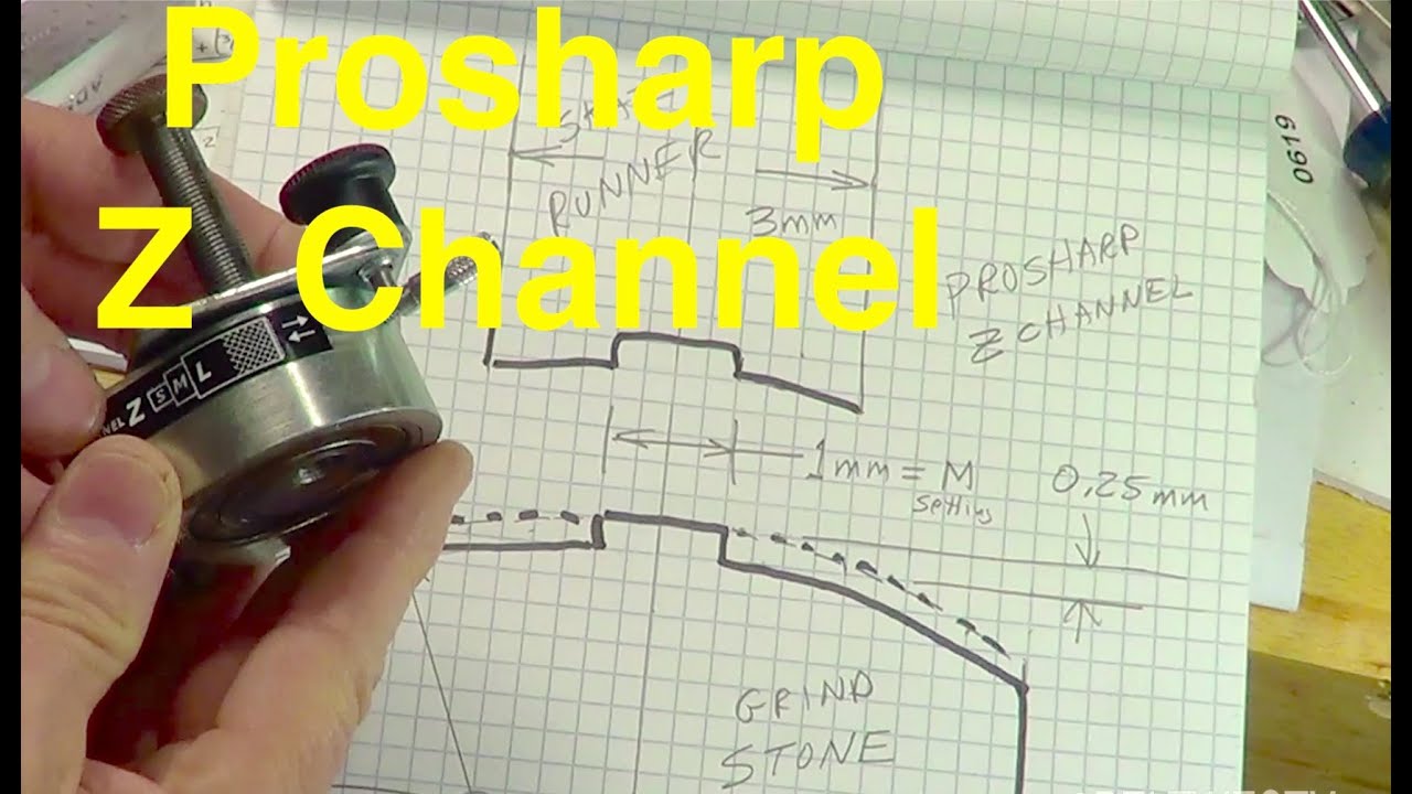 Prosharp Z Channel cut hockey skate sharpening