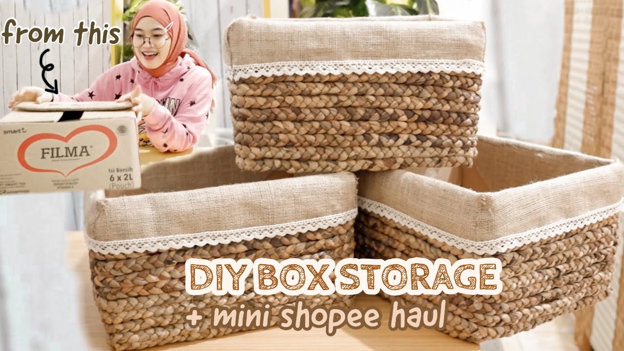 DIY ROOM DECOR #6 - Box Storage / Organizer + Shopee Haul (DIY on a Budget for Bedroom Makeover)