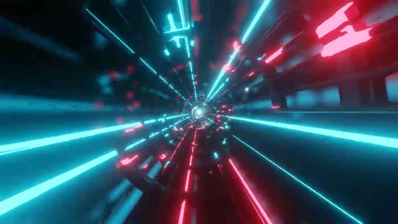 V&iacute;deo de fondo abstracto - LOOP NEON Ciencia ficci&oacute;n - CIAN Y ROSA CARAMELO