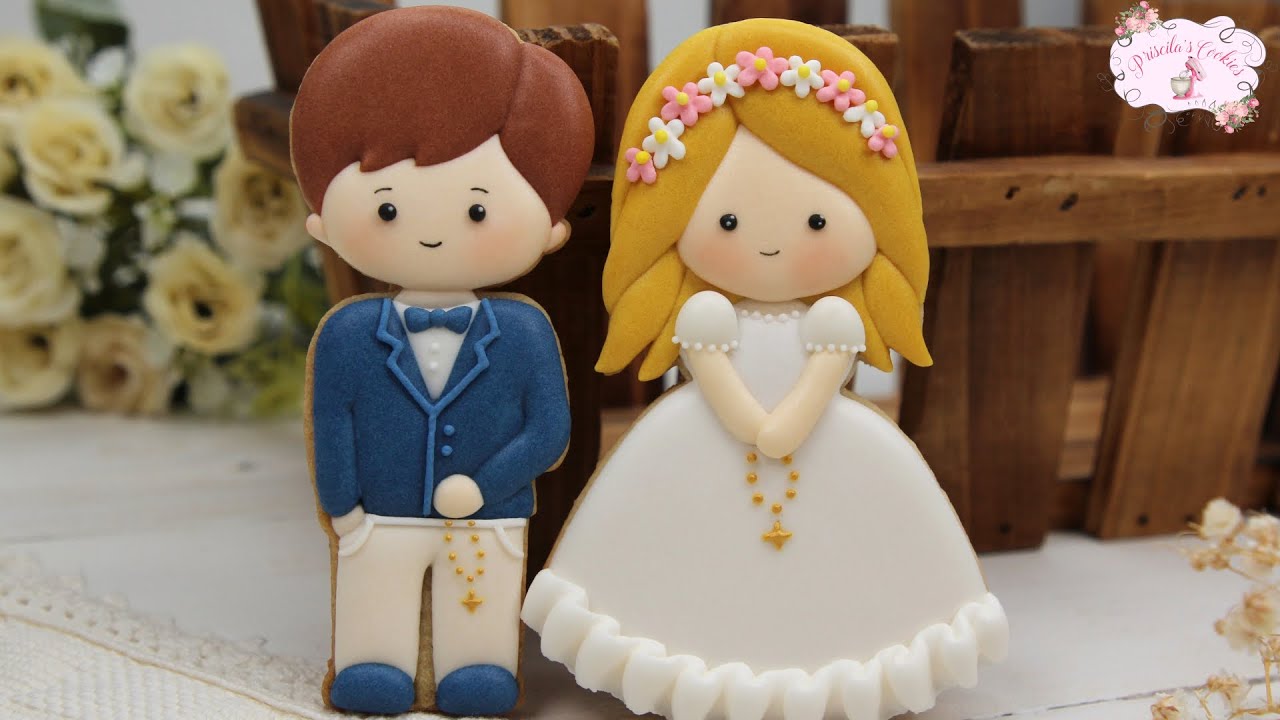 Galletas de comunión | Niños de Comunión o Boda I ROYAL ICING / GLASA REAL - Priscila's Cookies