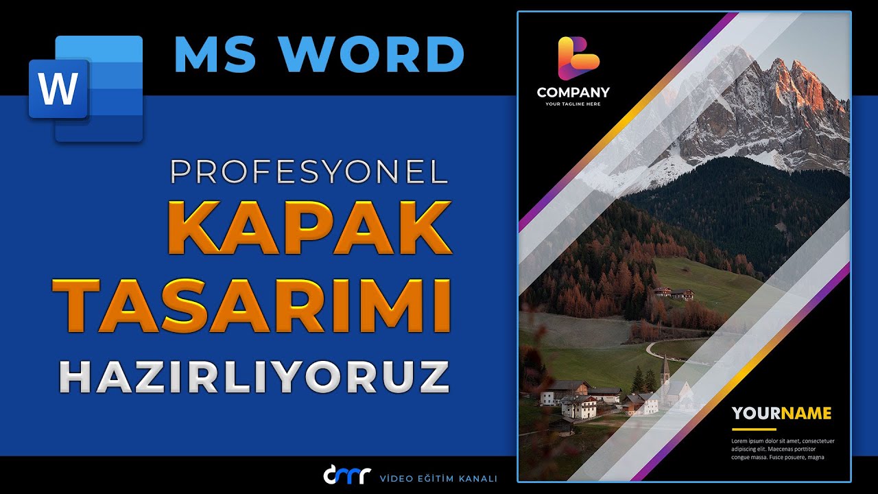 Microsoft Word Kapak Sayfa Tasarımı | MS Word Cover Page Template