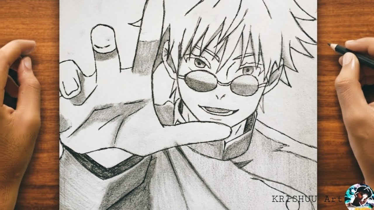 How to Draw Gojo Satoru || Jujutsu Kaisen Drawing Tutorial || Easy anime character drawing
