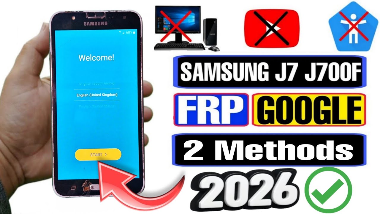Samsung J7 (SM J700) : Google/FRP Bypass 2026 | 2 Working Methods (Without PC) | J7 FRP Bypass 6.0.1