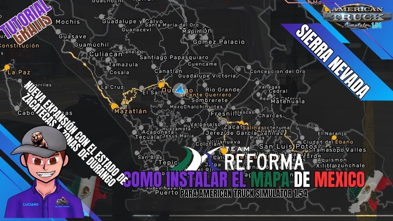 Cómo Descargar e Instalar el Mapa de México y Sierra Nevada en ATS 1.54 🌎 ¡NUEVA ACTUALIZACIÓN!